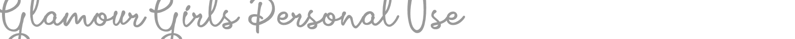 Glamour Girls font preview